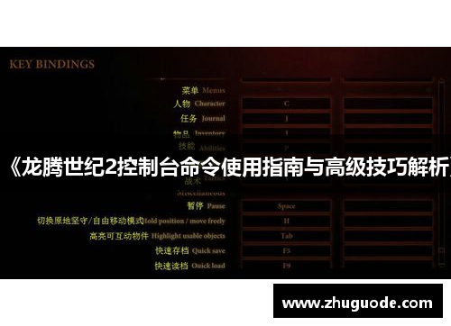 《龙腾世纪2控制台命令使用指南与高级技巧解析》